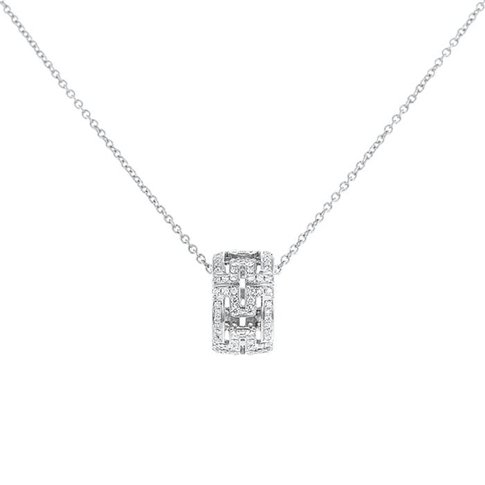 [⭐Glow]PARENTESI NECKLACE SILVER DIAMOND