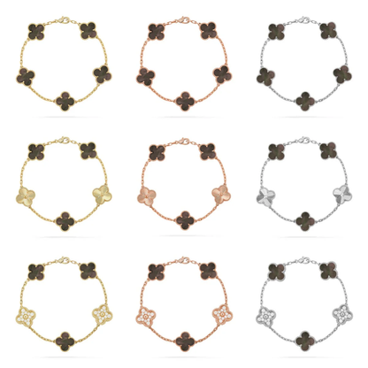 [⭐Glow] CLOVER 5 MOTIF GRAY MOP BRACELET COLLECTION