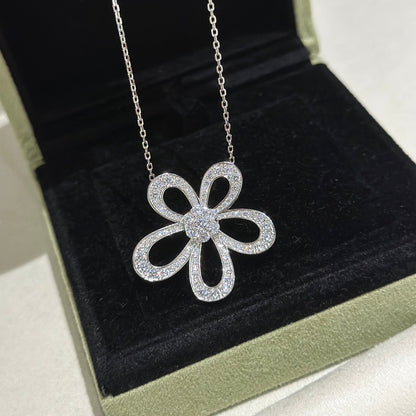 [⭐Glow]FLOWERLACE NECKLACE FULL DIAMONDS