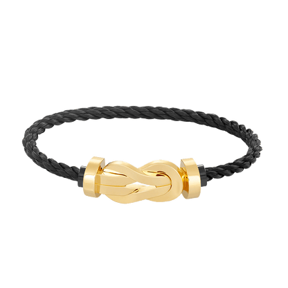 [⭐Glow]CHANCE LARGE 8 FIGURE BUCKLE NO DIAMOND BRACELET GOLD