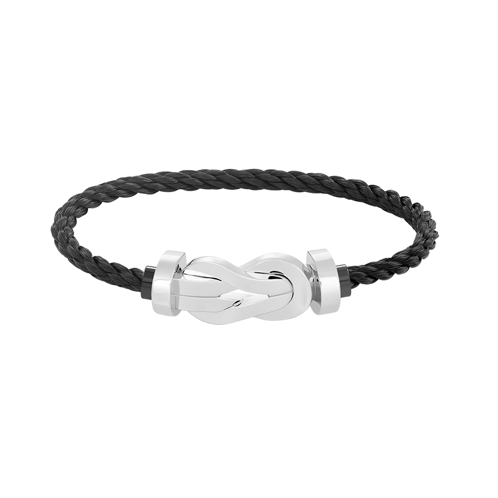 [⭐Glow]CHANCE LARGE 8 FIGURE BUCKLE NO DIAMOND BRACELET SILVER