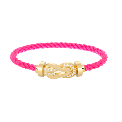 [⭐Glow]CHANCE LARGE 8 FIGURE BUCKLE HALF DIAMOND BRACELET GOLD