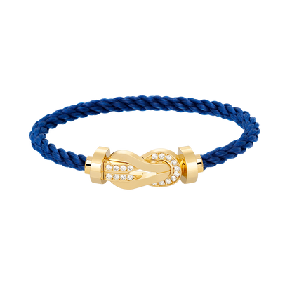 [⭐Glow]CHANCE LARGE 8 FIGURE BUCKLE HALF DIAMOND BRACELET GOLD