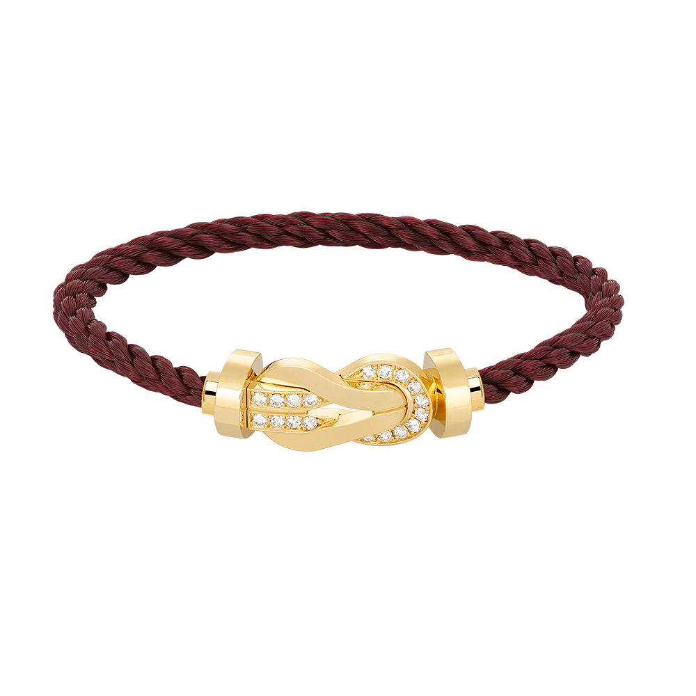 [⭐Glow]CHANCE LARGE 8 FIGURE BUCKLE HALF DIAMOND BRACELET GOLD