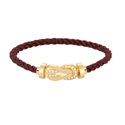 [⭐Glow]CHANCE LARGE 8 FIGURE BUCKLE HALF DIAMOND BRACELET GOLD