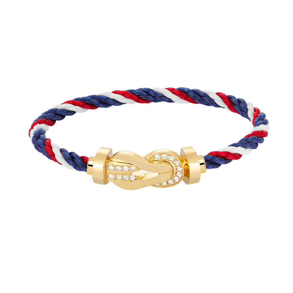 [⭐Glow]CHANCE LARGE 8 FIGURE BUCKLE HALF DIAMOND BRACELET GOLD