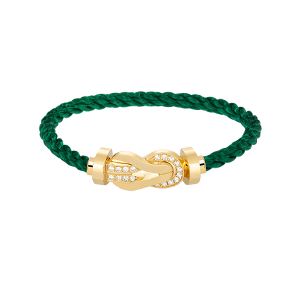[⭐Glow]CHANCE LARGE 8 FIGURE BUCKLE HALF DIAMOND BRACELET GOLD