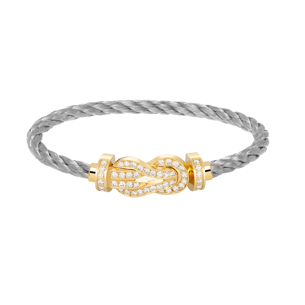 [⭐Glow]CHANCE LARGE 8 FIGURE BUCKLE FULLDIAMOND BRACELET GOLD