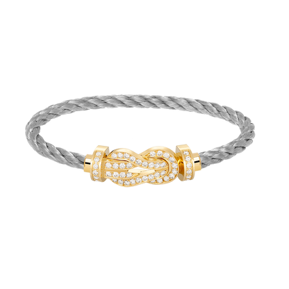 [⭐Glow]CHANCE LARGE 8 FIGURE BUCKLE FULLDIAMOND BRACELET GOLD