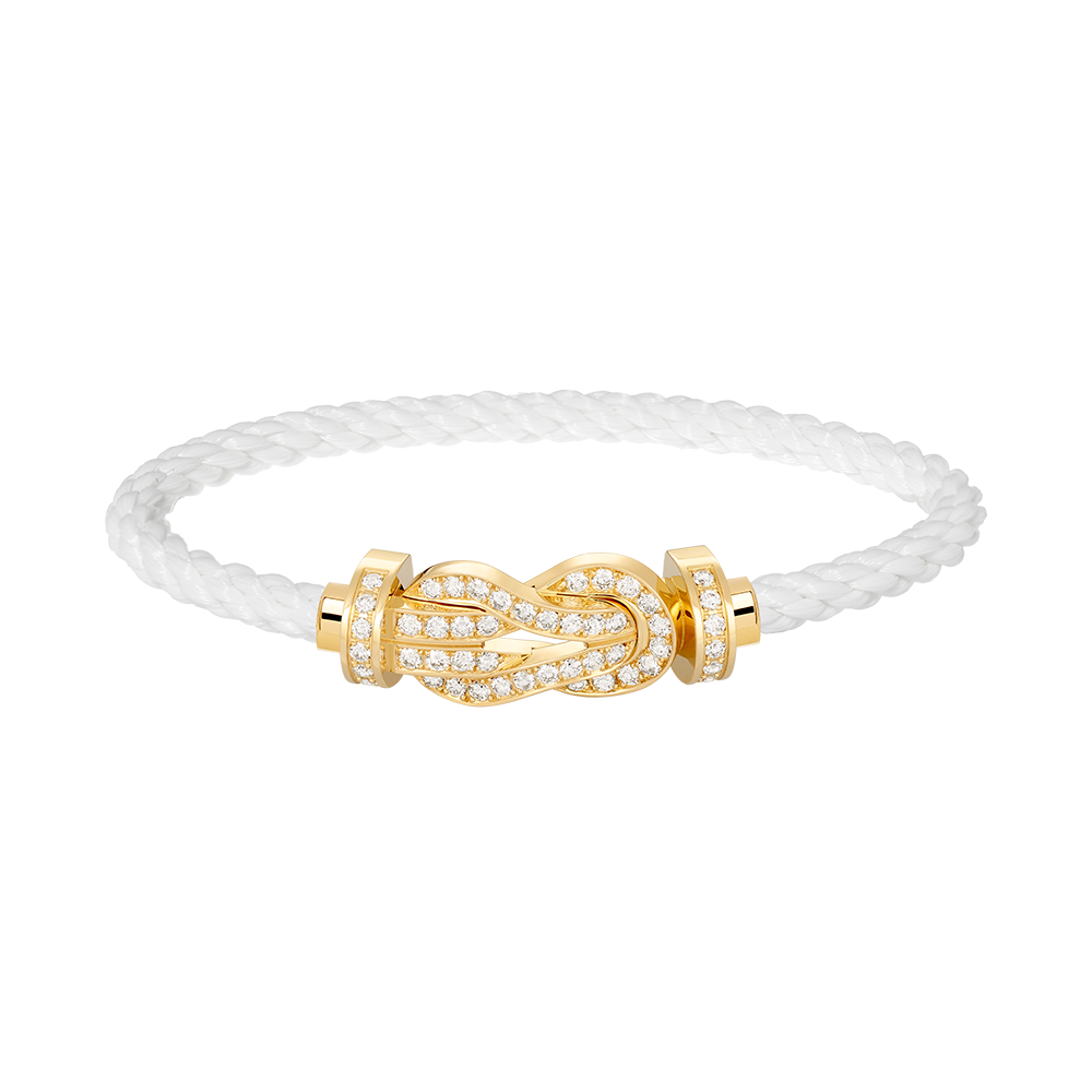 [⭐Glow]CHANCE LARGE 8 FIGURE BUCKLE FULLDIAMOND BRACELET GOLD