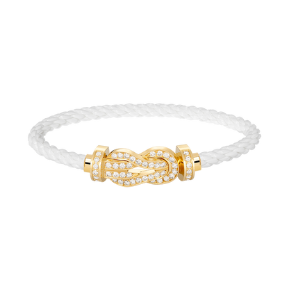 [⭐Glow]CHANCE LARGE 8 FIGURE BUCKLE FULLDIAMOND BRACELET GOLD