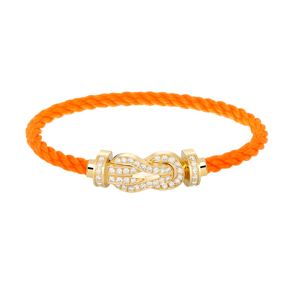 [⭐Glow]CHANCE LARGE 8 FIGURE BUCKLE FULLDIAMOND BRACELET GOLD