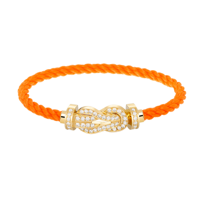 [⭐Glow]CHANCE LARGE 8 FIGURE BUCKLE FULLDIAMOND BRACELET GOLD