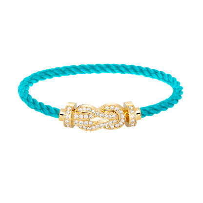 [⭐Glow]CHANCE LARGE 8 FIGURE BUCKLE FULLDIAMOND BRACELET GOLD