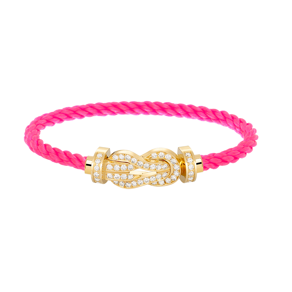 [⭐Glow]CHANCE LARGE 8 FIGURE BUCKLE FULLDIAMOND BRACELET GOLD