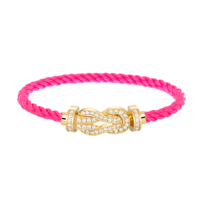 [⭐Glow]CHANCE LARGE 8 FIGURE BUCKLE FULLDIAMOND BRACELET GOLD