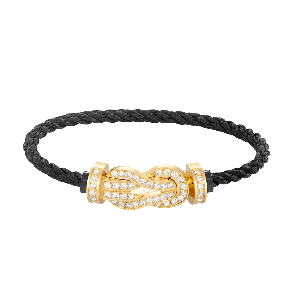 [⭐Glow]CHANCE LARGE 8 FIGURE BUCKLE FULLDIAMOND BRACELET GOLD