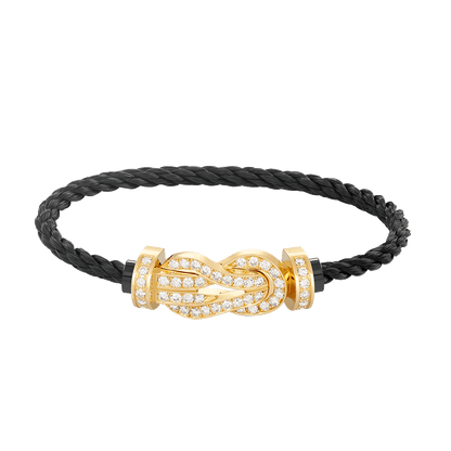 [⭐Glow]CHANCE LARGE 8 FIGURE BUCKLE FULLDIAMOND BRACELET GOLD