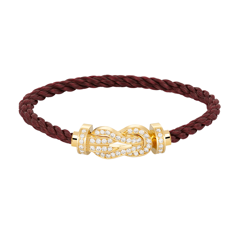 [⭐Glow]CHANCE LARGE 8 FIGURE BUCKLE FULLDIAMOND BRACELET GOLD