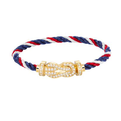 [⭐Glow]CHANCE LARGE 8 FIGURE BUCKLE FULLDIAMOND BRACELET GOLD