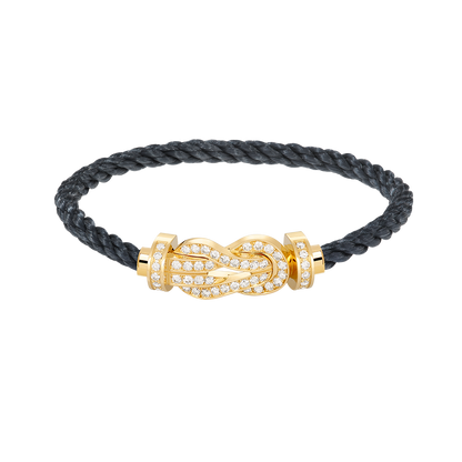 [⭐Glow]CHANCE LARGE 8 FIGURE BUCKLE FULLDIAMOND BRACELET GOLD