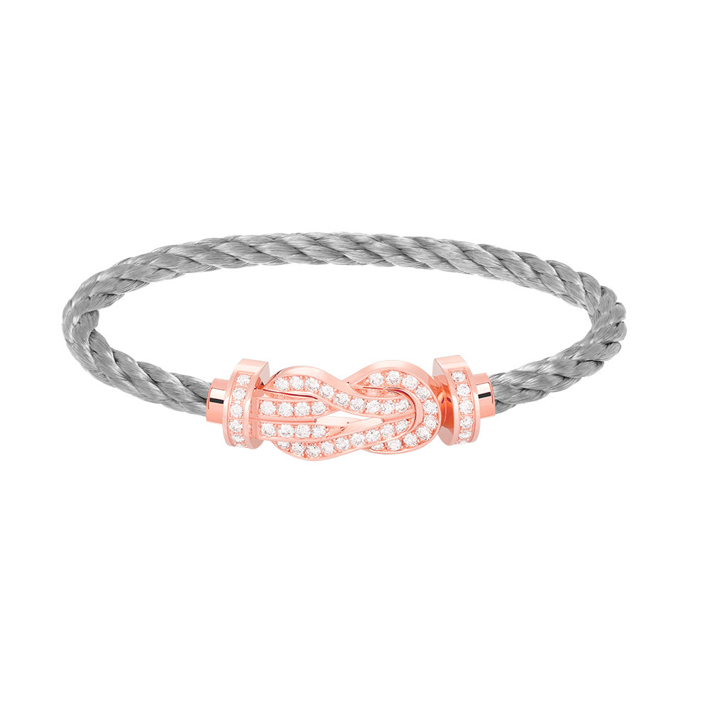 [⭐Glow]CHANCE LARGE 8 FIGURE BUCKLE FULL DIAMOND BRACELET ROSE GOLD