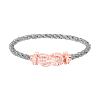 [⭐Glow]CHANCE LARGE 8 FIGURE BUCKLE FULL DIAMOND BRACELET ROSE GOLD