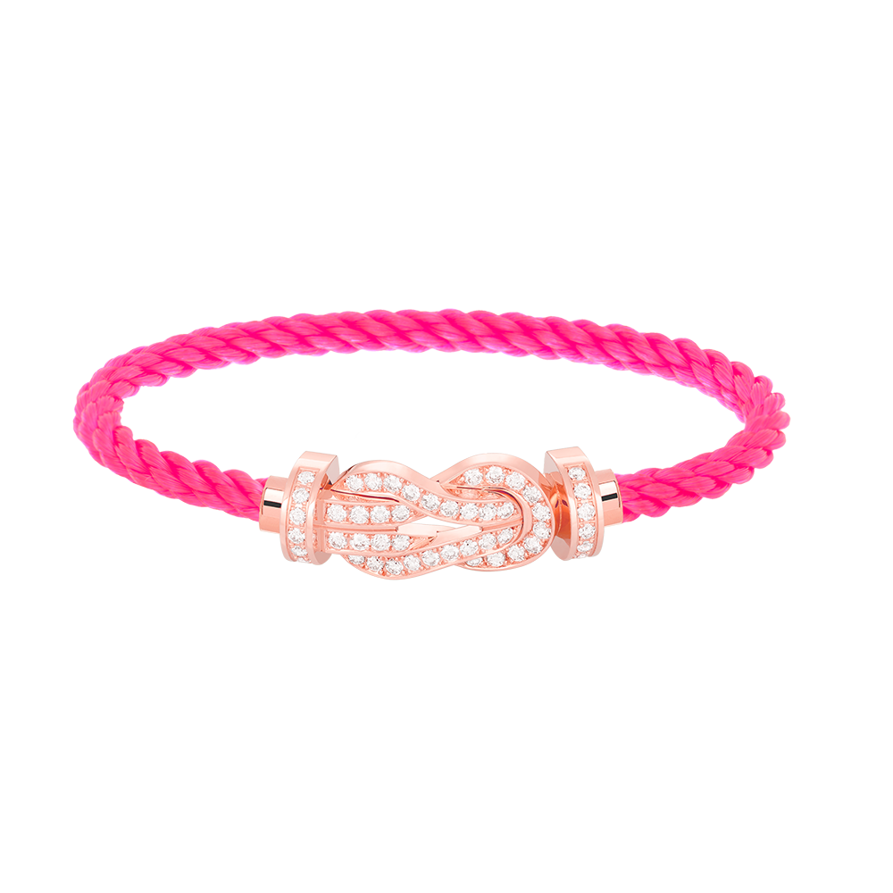 [⭐Glow]CHANCE LARGE 8 FIGURE BUCKLE FULL DIAMOND BRACELET ROSE GOLD