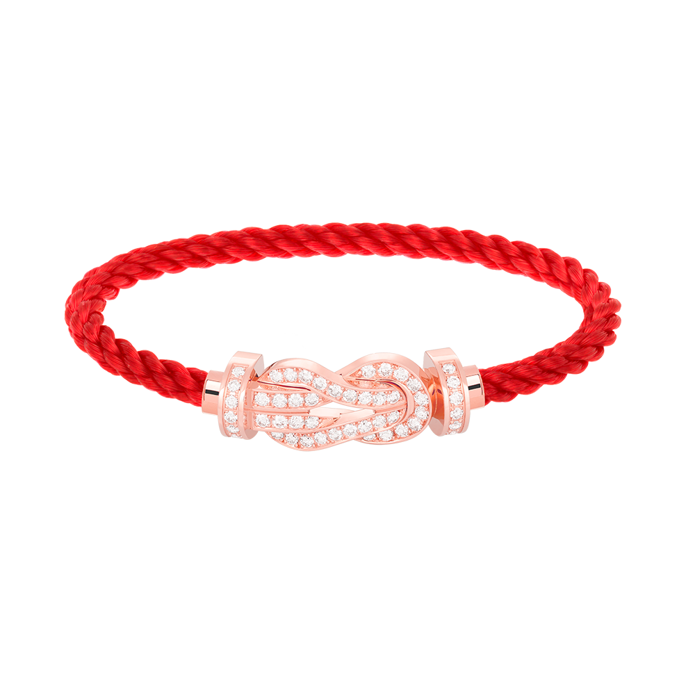 [⭐Glow]CHANCE LARGE 8 FIGURE BUCKLE FULL DIAMOND BRACELET ROSE GOLD