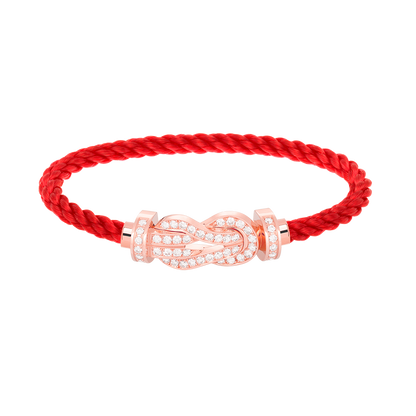[⭐Glow]CHANCE LARGE 8 FIGURE BUCKLE FULL DIAMOND BRACELET ROSE GOLD