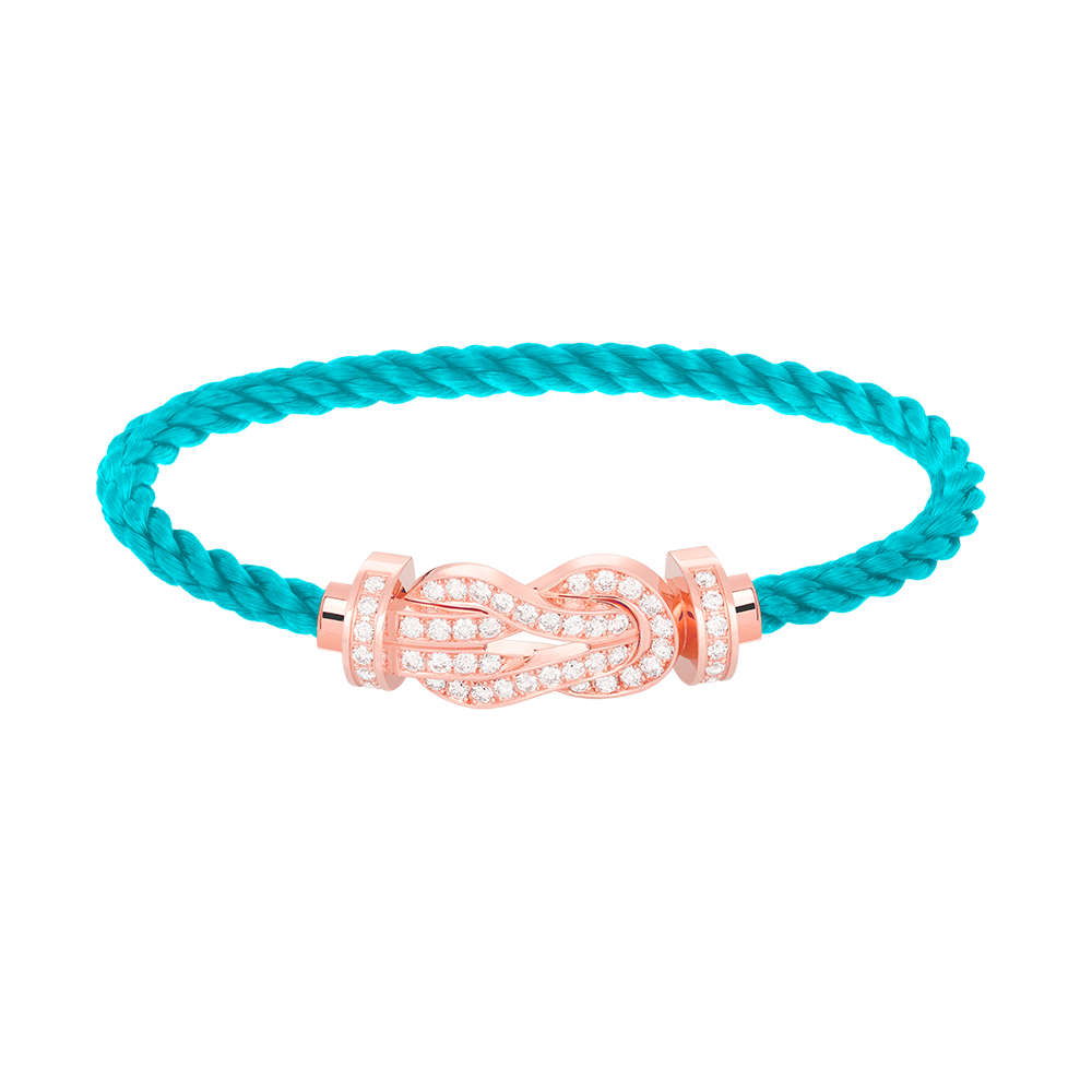 [⭐Glow]CHANCE LARGE 8 FIGURE BUCKLE FULL DIAMOND BRACELET ROSE GOLD