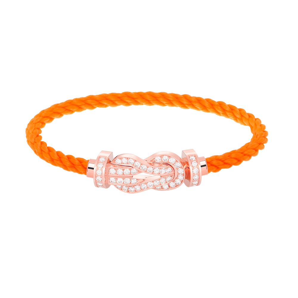 [⭐Glow]CHANCE LARGE 8 FIGURE BUCKLE FULL DIAMOND BRACELET ROSE GOLD