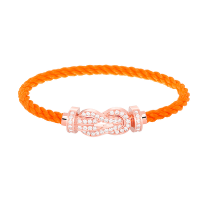 [⭐Glow]CHANCE LARGE 8 FIGURE BUCKLE FULL DIAMOND BRACELET ROSE GOLD