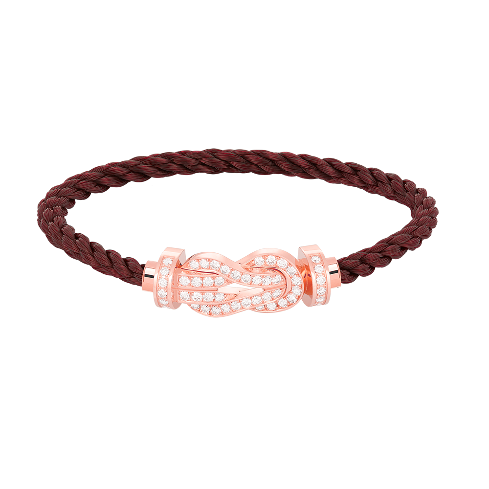 [⭐Glow]CHANCE LARGE 8 FIGURE BUCKLE FULL DIAMOND BRACELET ROSE GOLD