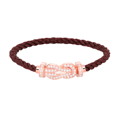 [⭐Glow]CHANCE LARGE 8 FIGURE BUCKLE FULL DIAMOND BRACELET ROSE GOLD