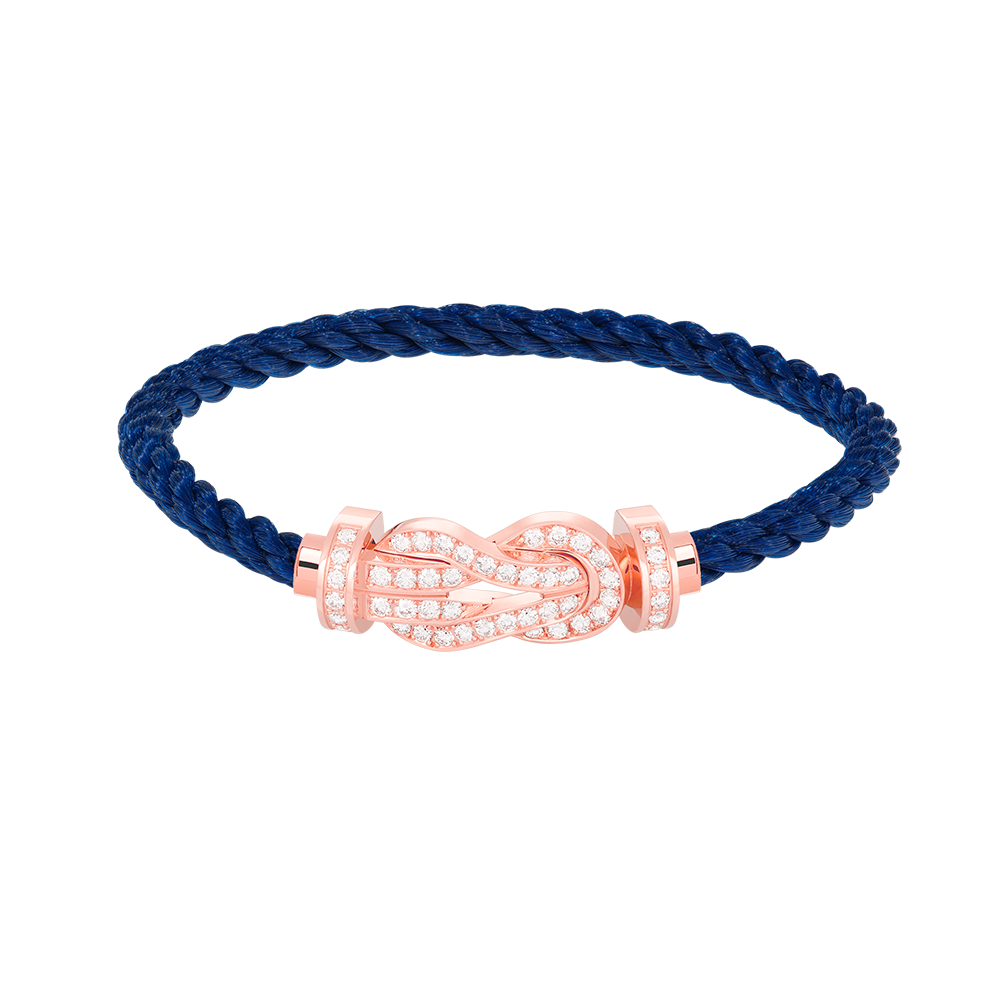 [⭐Glow]CHANCE LARGE 8 FIGURE BUCKLE FULL DIAMOND BRACELET ROSE GOLD