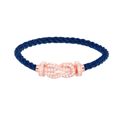[⭐Glow]CHANCE LARGE 8 FIGURE BUCKLE FULL DIAMOND BRACELET ROSE GOLD
