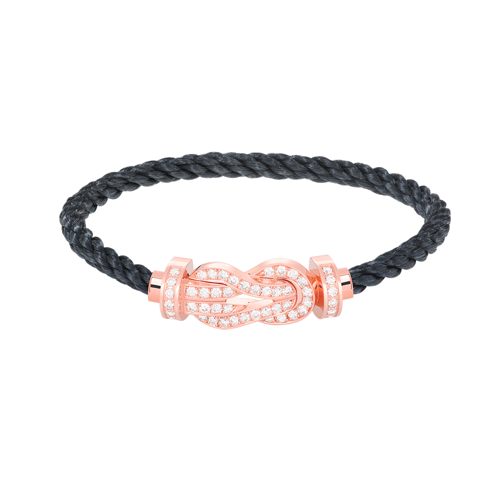 [⭐Glow]CHANCE LARGE 8 FIGURE BUCKLE FULL DIAMOND BRACELET ROSE GOLD