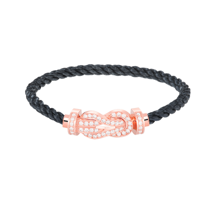 [⭐Glow]CHANCE LARGE 8 FIGURE BUCKLE FULL DIAMOND BRACELET ROSE GOLD