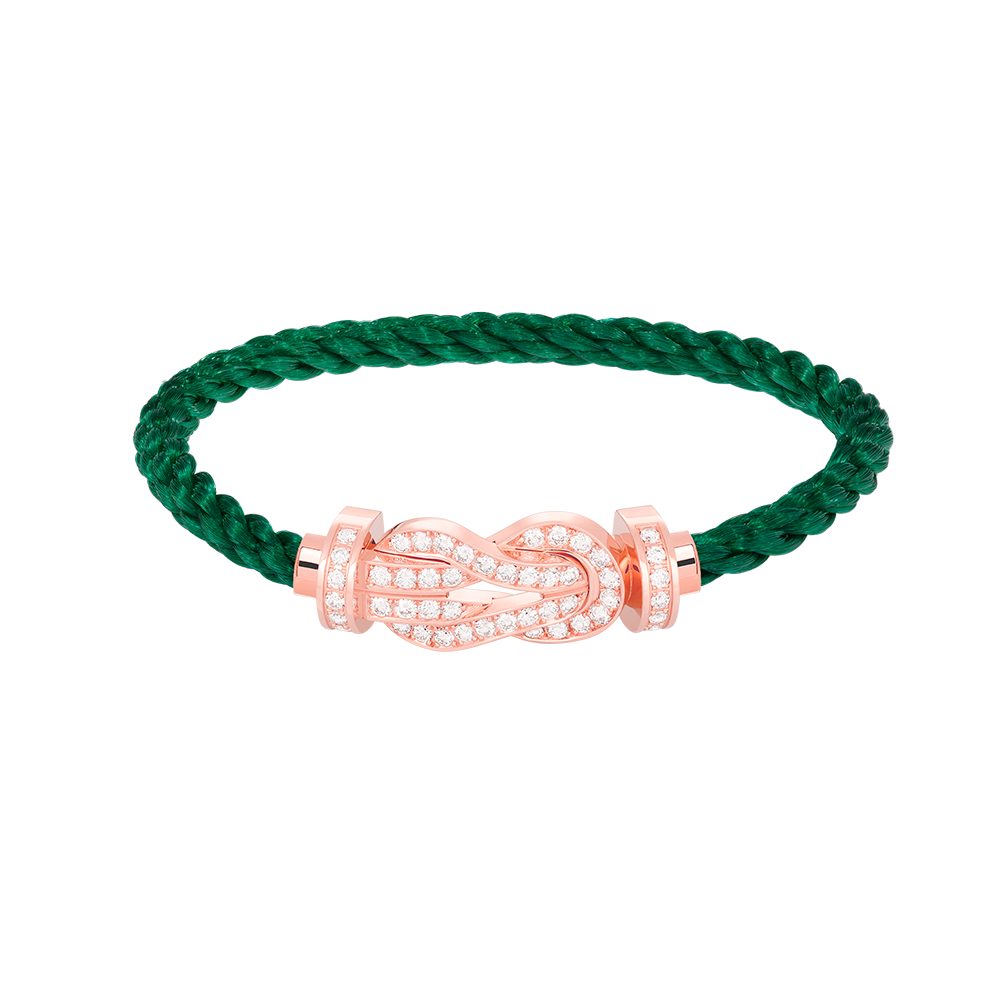 [⭐Glow]CHANCE LARGE 8 FIGURE BUCKLE FULL DIAMOND BRACELET ROSE GOLD