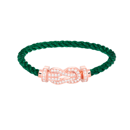 [⭐Glow]CHANCE LARGE 8 FIGURE BUCKLE FULL DIAMOND BRACELET ROSE GOLD