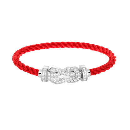 [⭐Glow]CHANCE LARGE 8 FIGURE BUCKLE FULL DIAMOND BRACELET SILVER