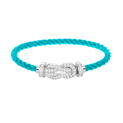 [⭐Glow]CHANCE LARGE 8 FIGURE BUCKLE FULL DIAMOND BRACELET SILVER