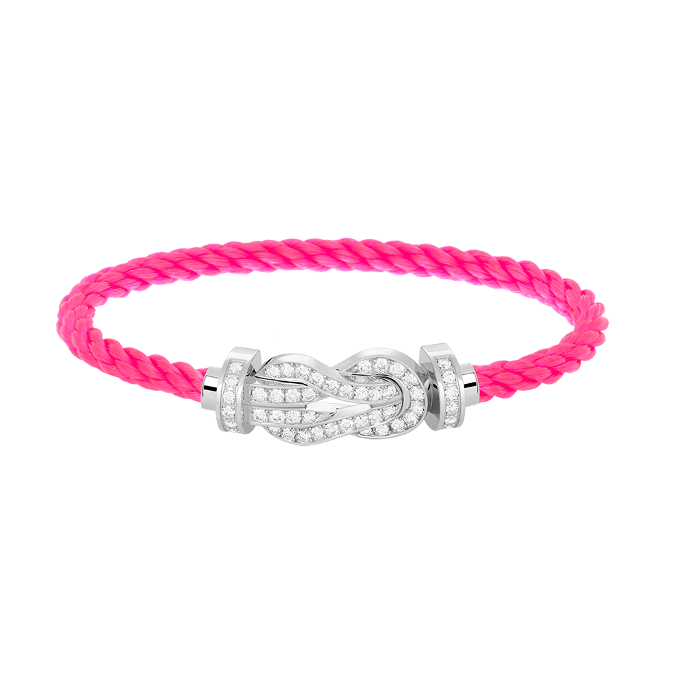 [⭐Glow]CHANCE LARGE 8 FIGURE BUCKLE FULL DIAMOND BRACELET SILVER