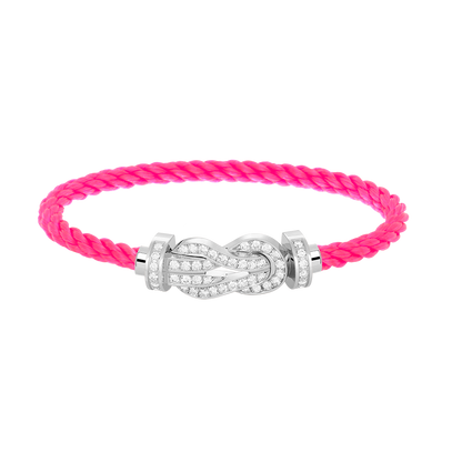 [⭐Glow]CHANCE LARGE 8 FIGURE BUCKLE FULL DIAMOND BRACELET SILVER