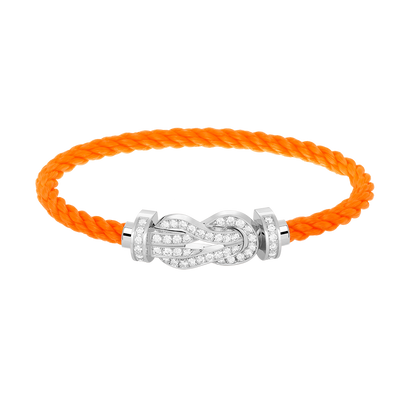 [⭐Glow]CHANCE LARGE 8 FIGURE BUCKLE FULL DIAMOND BRACELET SILVER