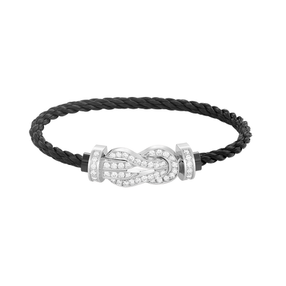 [⭐Glow]CHANCE LARGE 8 FIGURE BUCKLE FULL DIAMOND BRACELET SILVER