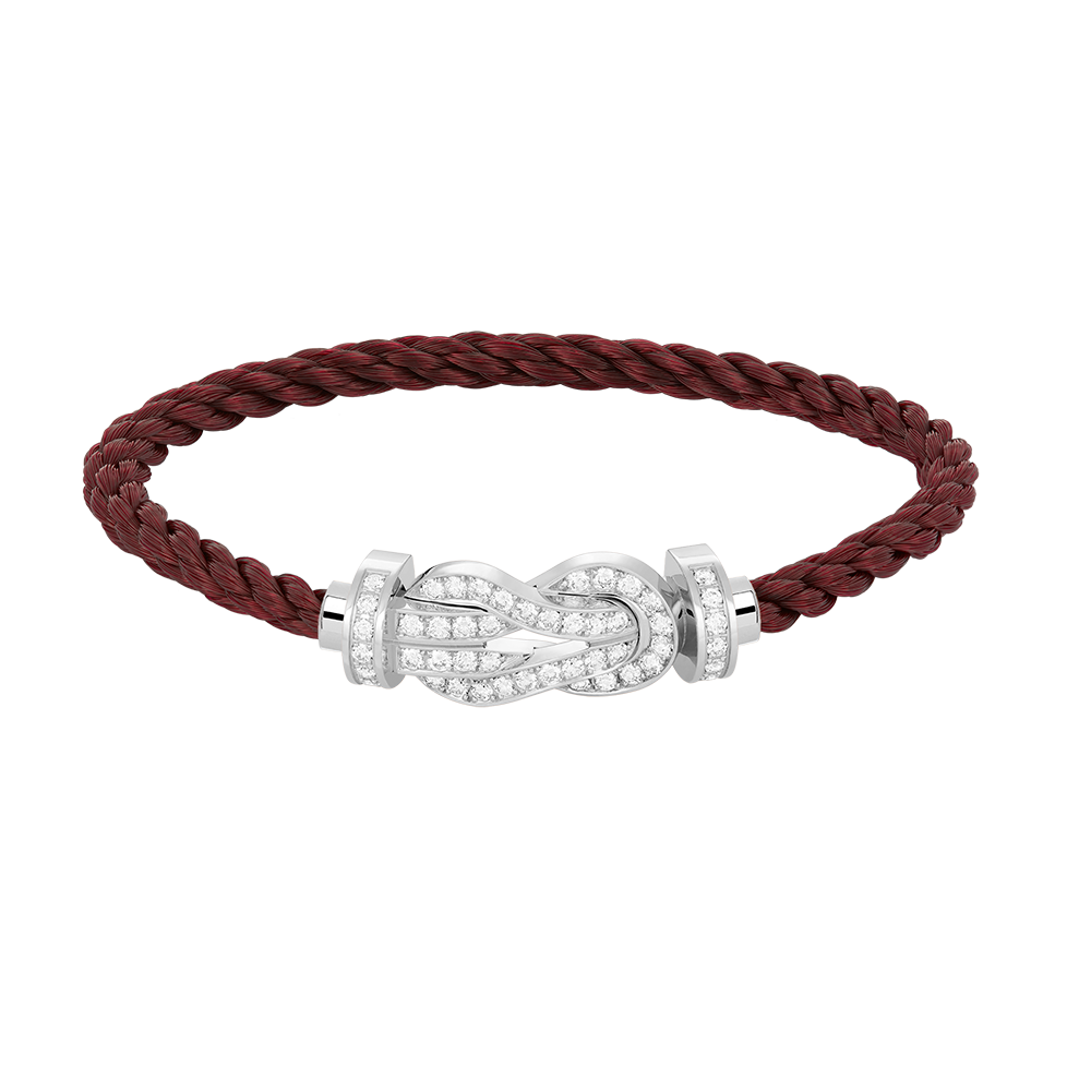 [⭐Glow]CHANCE LARGE 8 FIGURE BUCKLE FULL DIAMOND BRACELET SILVER