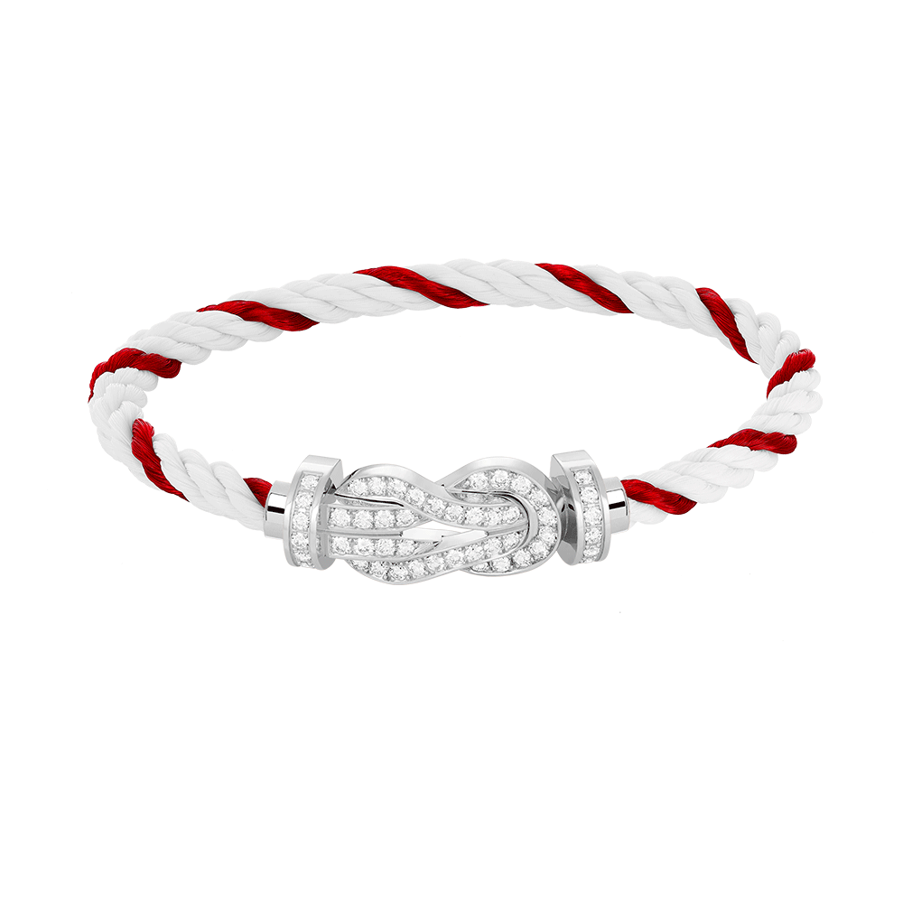 [⭐Glow]CHANCE LARGE 8 FIGURE BUCKLE FULL DIAMOND BRACELET SILVER