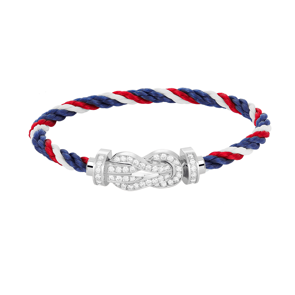 [⭐Glow]CHANCE LARGE 8 FIGURE BUCKLE FULL DIAMOND BRACELET SILVER